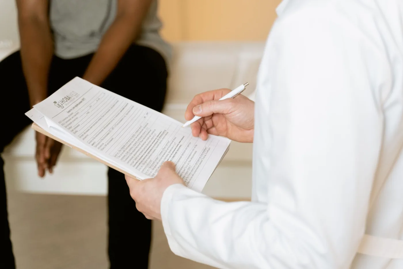 Detail poznámek z konzultace během diagnostického procesu.